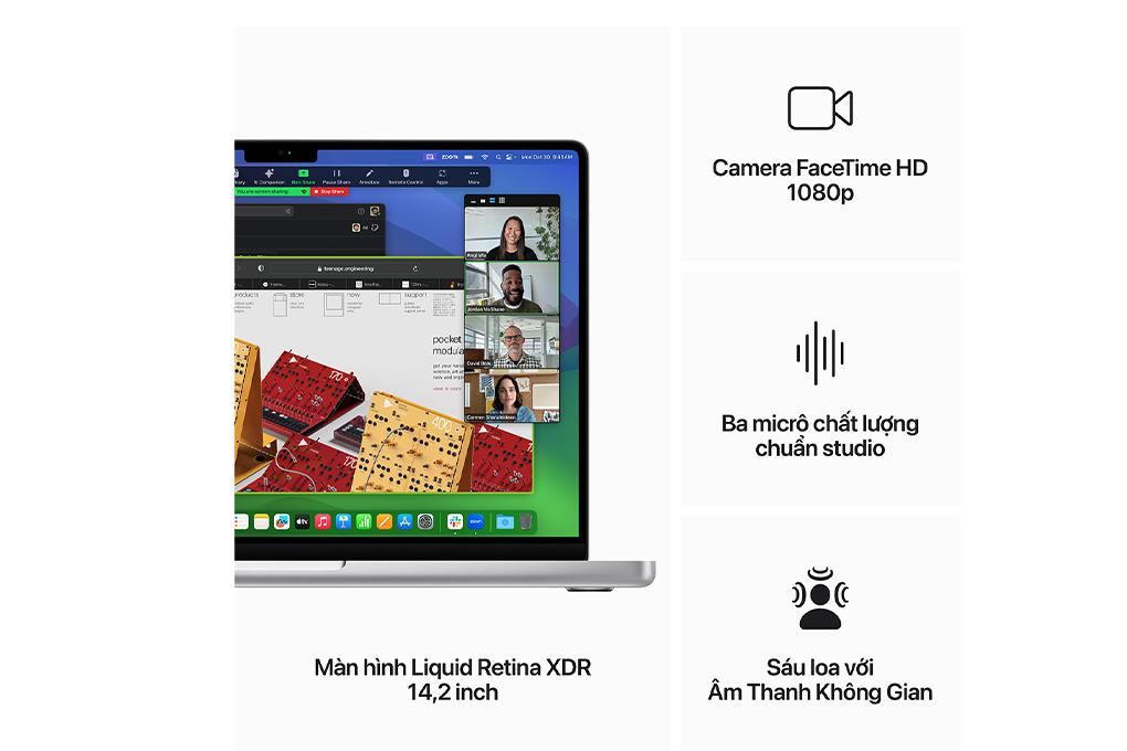 Laptop Apple MacBook Pro 14 in M3 Pro 2023 11-core CPU 14-core GPU 18G 512G Bạc