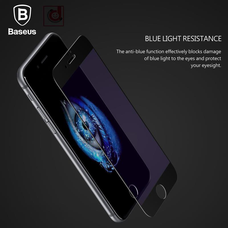 PK Dán cường lực iPhone 7 đen Baseus 3D Full cứng ARC