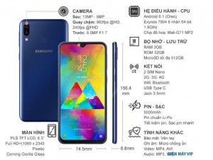 ĐTDĐ SAMSUNG M20 3G 32G Blue M205G