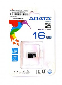 PK Thẻ nhớ ADATA 16G Class 10 UHS-i 50Mb/s