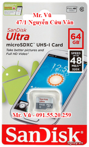 PK Thẻ nhớ Sandisk Micro SD Ultra 16G C10 80MB/S