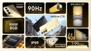 ĐTDĐ REALME C75 8G 512G VÀNG