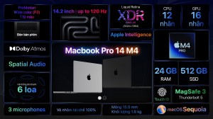 Laptop LAPTOP MacBook Pro 14 in M4 Pro 24G 512G Đen