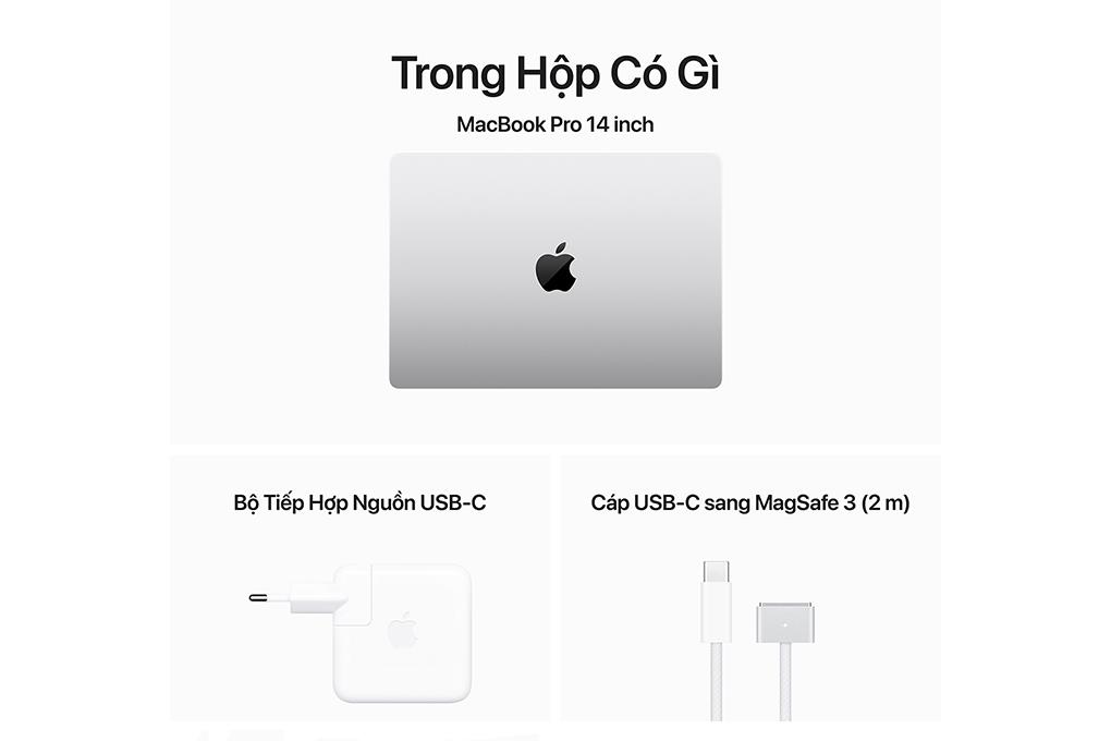 Laptop Apple MacBook Pro 14 in M3 2023 8-core CPU 10-core GPU 8G 512G Bạc