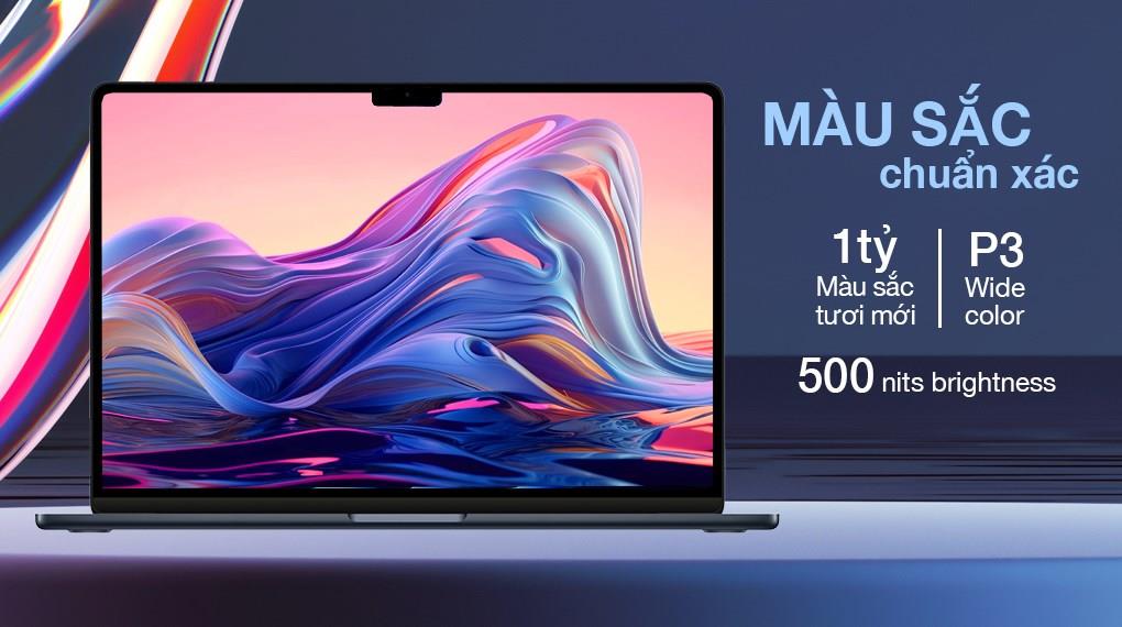 Laptop Apple MacBook Air 15 in M2 2023 8-core CPU 10-core GPU MQKP3SA A 8G 256G Xám