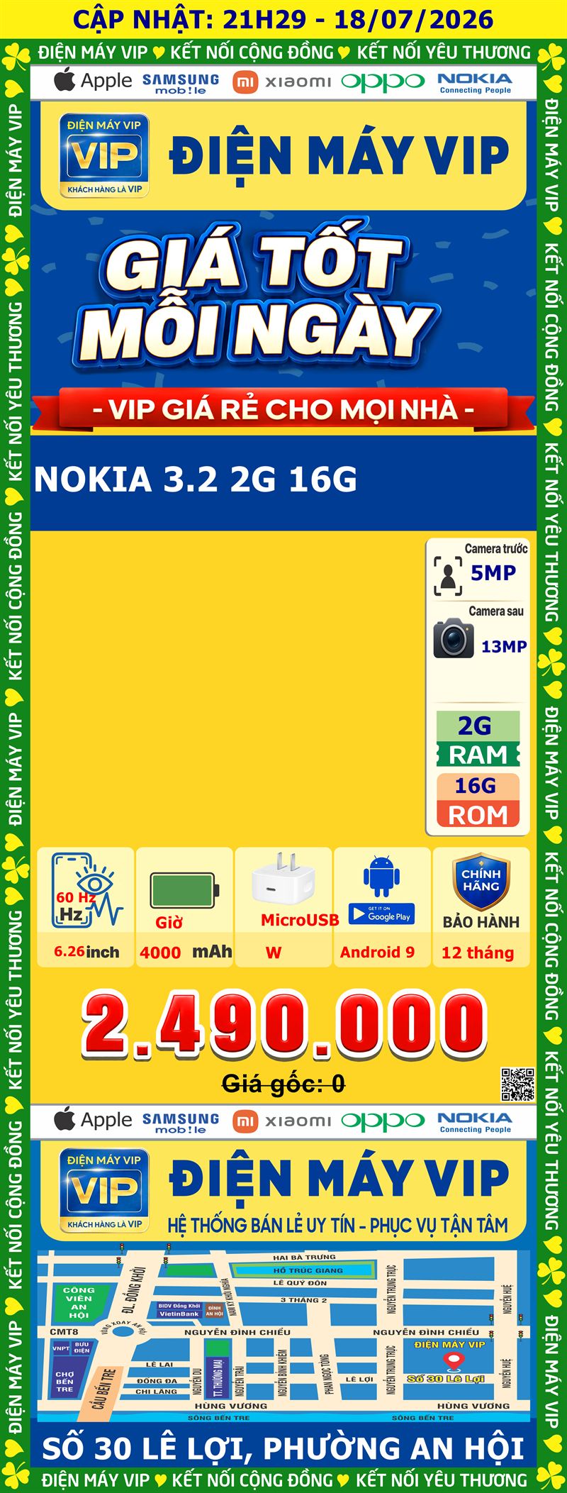 Điện thoại NOKIA 3.2 2G 16G Black màn 6.26 inch, pin 4000mAh - Chính hãng, bảo hành chính hãng - Giá tốt - Ảnh 2