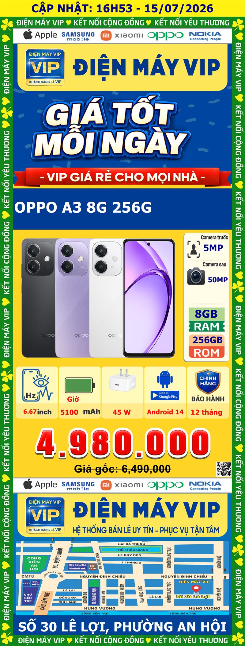 Điện thoại OPPO A3 8G 256G ĐEN - 8GB 256GB màn 6.67 inch, pin 5100mAh, Type-C - Chính hãng, bảo hành chính hãng - Ảnh 2