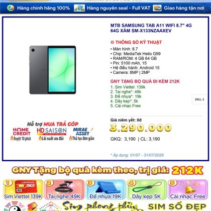 Samsung Tab A11 Wifi 4G 64GB
