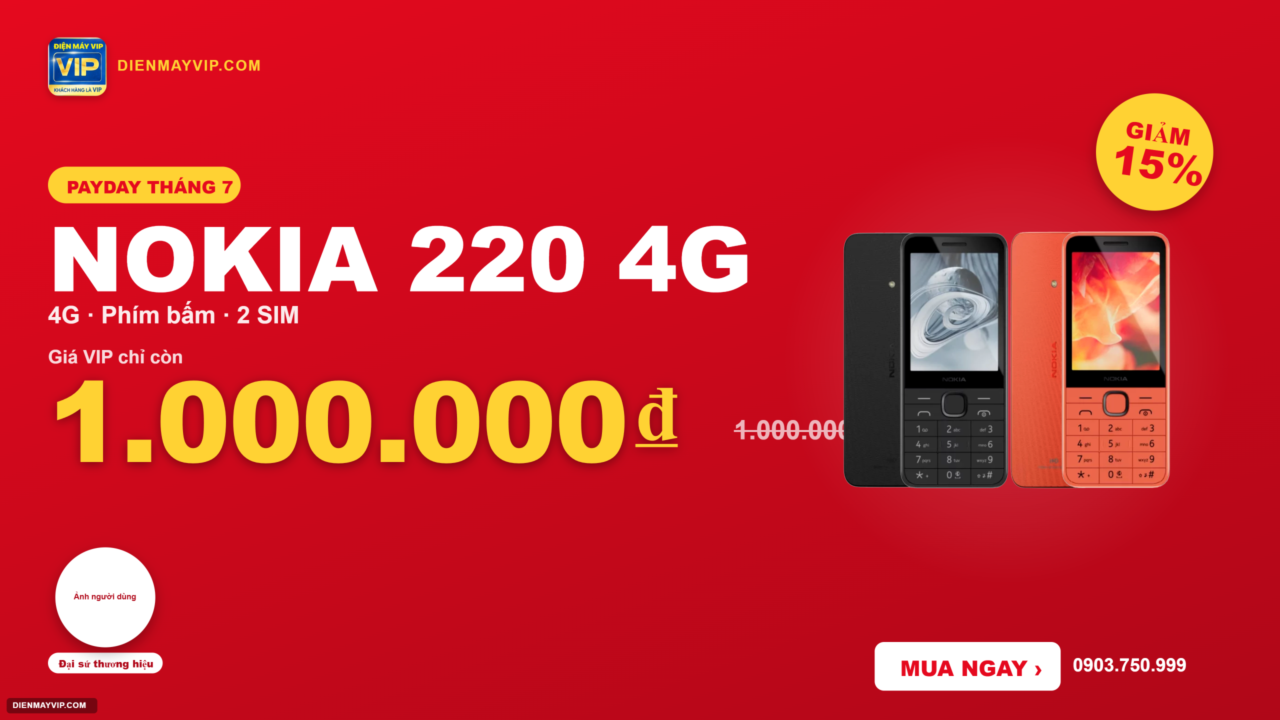 Nokia 220 4G — Giá VIP kèm Bộ Quà Tặng, giao lắp trong ngày