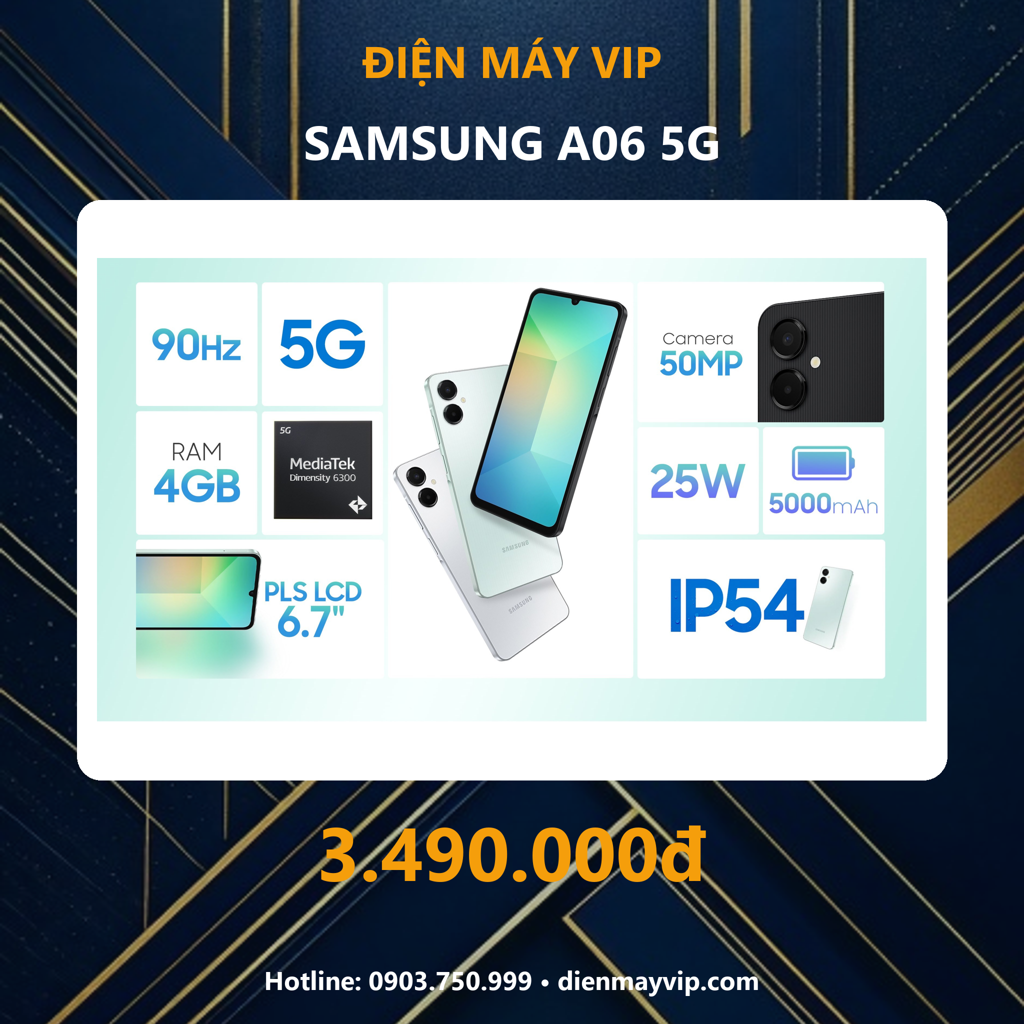 Samsung A06 5G — Giá VIP kèm Bộ Quà Tặng, giao lắp trong ngày
