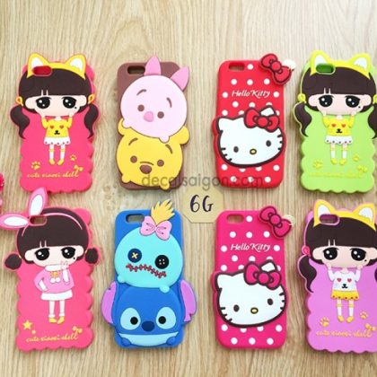 PK Ốp iPhone 6/6s dẻo nơ đá dựng