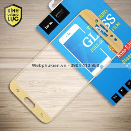 PK Dán Cường Lực Samsung S6E vàng Full cứng