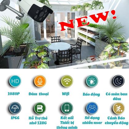 PK Camera Yoosee ngoài trời BO 888R QW-216S Full HD 1080 - Ban Đêm Có Màu