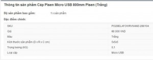 PK Cáp Micro PISEN - Ảnh 7